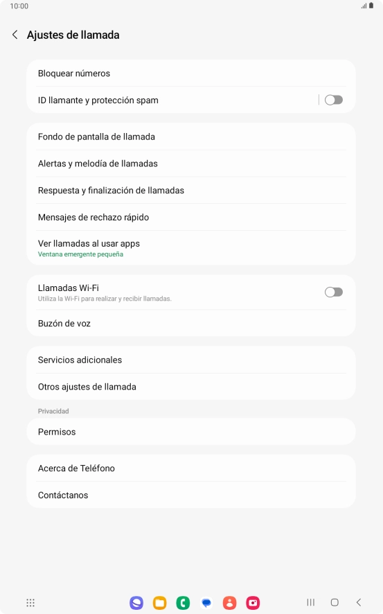 Pulsa Servicios adicionales.