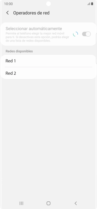 Pulsa la red deseada.