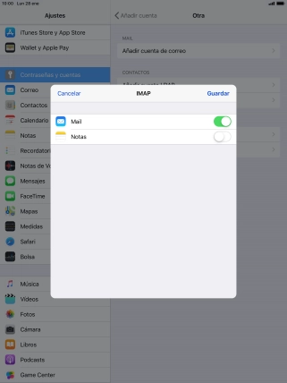 Pulsa Guardar. Ahora se ha configurado tu cuenta de correo electrónico. Si deseas seleccionar más ajustes del servidor de correo de entrada o de salida, continúa con los pasos siguientes.