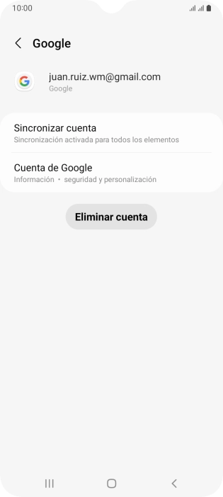 Pulsa Sincronizar cuenta.