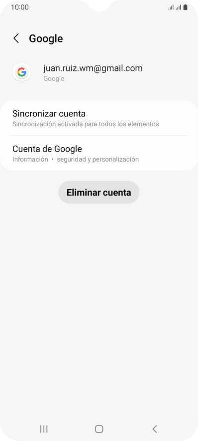 Pulsa Sincronizar cuenta.