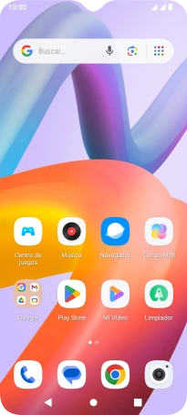 Desliza el dedo hacia abajo desde la parte superior de la pantalla.