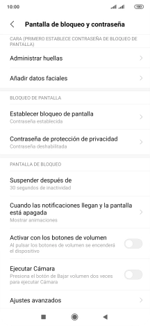Pulsa Establecer bloqueo de pantalla. Pulsa Establecer bloqueo de pantalla.