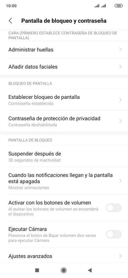 Pulsa Establecer bloqueo de pantalla. Pulsa Establecer bloqueo de pantalla.