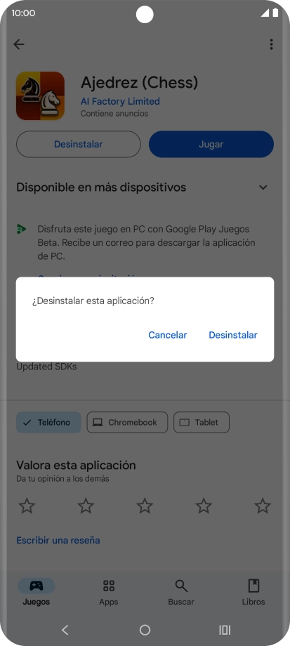 Pulsa Desinstalar. Pulsa Desinstalar.