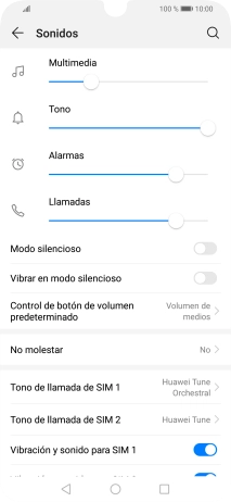 Pulsa Tono de llamada de ‹SIM›.