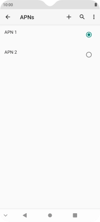 Pulsa en el campo junto a la conexión de datos para activarla.