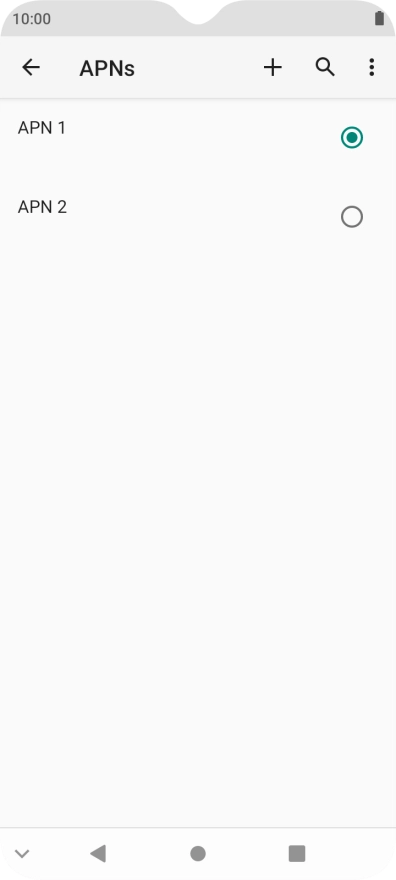 Pulsa en el campo junto a la conexión de datos para activarla.