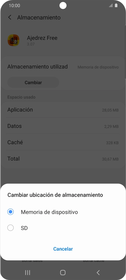 Pulsa el nombre de la tarjeta de memoria.