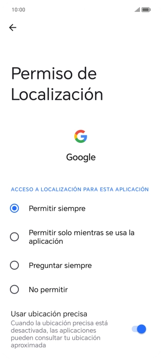 Pulsa el ajuste deseado.