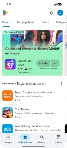 Pulsa el icono de perfil.