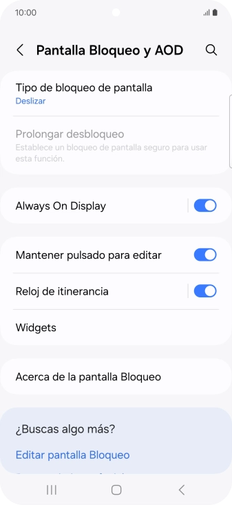 Pulsa Tipo de bloqueo de pantalla. Pulsa Tipo de bloqueo de pantalla.