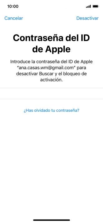 Pulsa Desactivar.