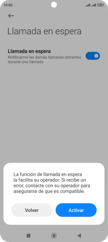 Si activas la función, pulsa Activar. Si activas la función, pulsa Activar.
