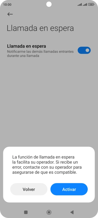 Si activas la función, pulsa Activar. Si activas la función, pulsa Activar.