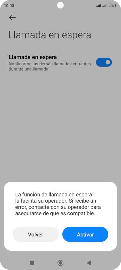 Si activas la función, pulsa Activar. Si activas la función, pulsa Activar.