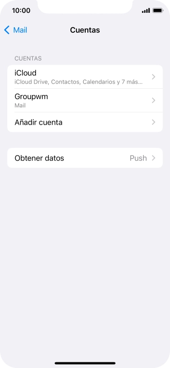 Pulsa el nombre de la cuenta de correo electrónico que acabas de crear.