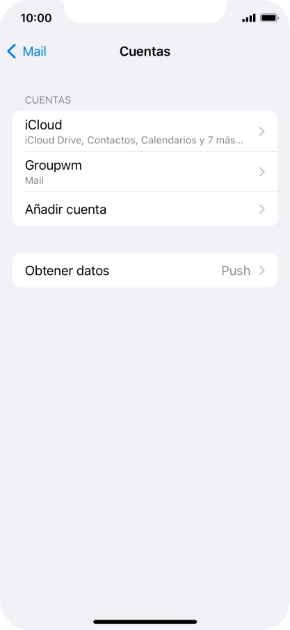 Pulsa el nombre de la cuenta de correo electrónico que acabas de crear.