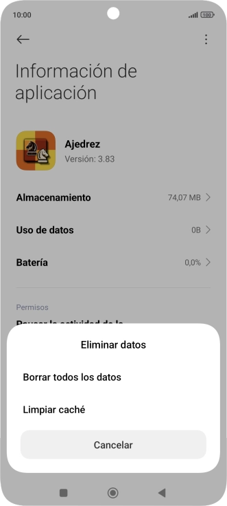 Pulsa Limpiar caché.