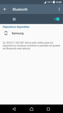 Pulsa el dispositivo Bluetooth deseado y sigue las indicaciones de la pantalla para vincular el dispositivo al teléfono. Pulsa el dispositivo Bluetooth deseado y sigue las indicaciones de la pantalla para vincular el dispositivo al teléfono.