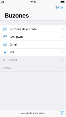 Pulsa la cuenta de correo electrónico deseada.