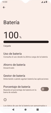 Pulsa Ahorro de batería.