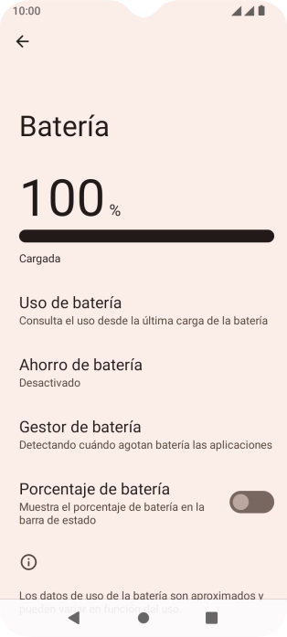 Pulsa Ahorro de batería.