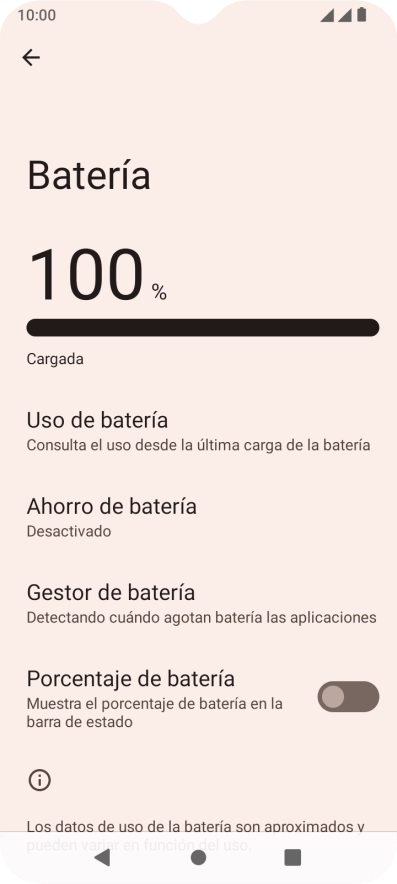 Pulsa Ahorro de batería.