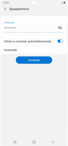 Introduce la contraseña de la red wifi y pulsa Conectar.
