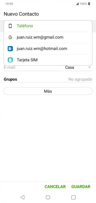 Pulsa Teléfono.