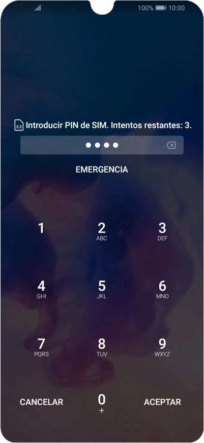 Si lo solicita el teléfono, introduce el código PIN y pulsa ACEPTAR.