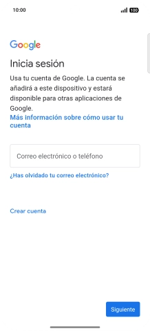 Si no tienes una cuenta de Google, pulsa Crear cuenta y sigue las indicaciones de la pantalla para ver cómo crear una cuenta nueva.