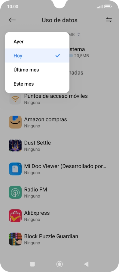 Pulsa el ajuste deseado.