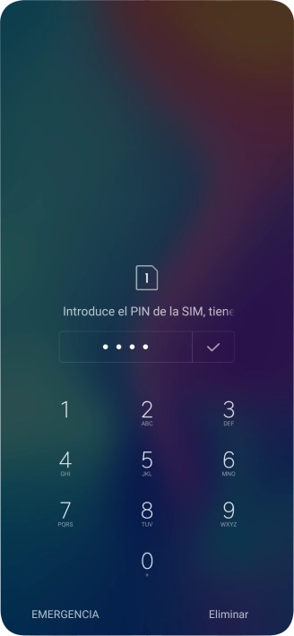 Si lo solicita el teléfono, introduce el código PIN y pulsa el icono de aceptar. Si lo solicita el teléfono, introduce el código PIN y pulsa el icono de aceptar.