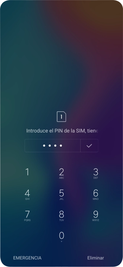 Si lo solicita el teléfono, introduce el código PIN y pulsa el icono de aceptar. Si lo solicita el teléfono, introduce el código PIN y pulsa el icono de aceptar.