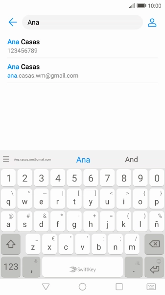 Pulsa el contacto deseado.