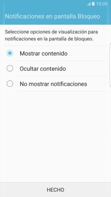 Pulsa el ajuste deseado.