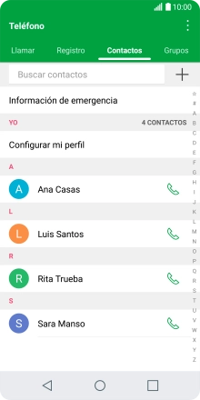 Pulsa el contacto deseado.