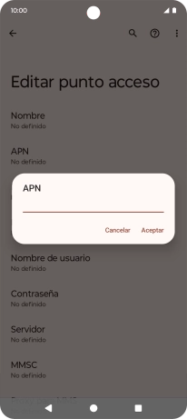 Introduce airtelwap.es y pulsa Aceptar.