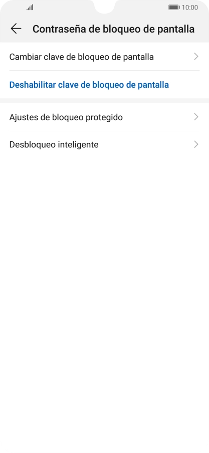 Pulsa Deshabilitar clave de bloqueo de pantalla.