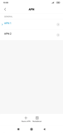 Pulsa la conexión de datos deseada para activarla.