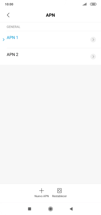 Pulsa la conexión de datos deseada para activarla.