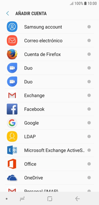 Pulsa Correo electrónico.