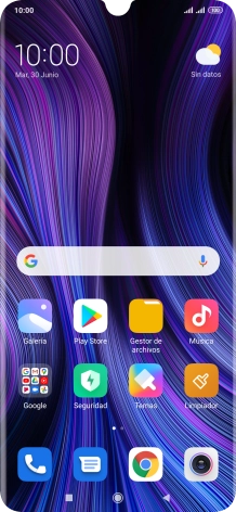 Desliza dos dedos hacia abajo desde la parte superior de la pantalla.
