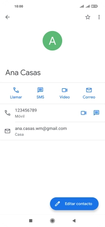 Pulsa el número de teléfono.