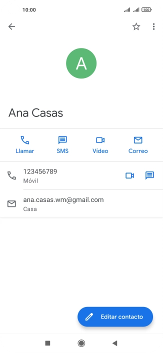 Pulsa el número de teléfono.