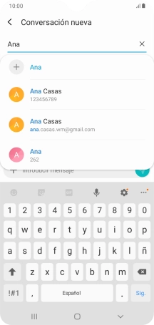 Pulsa el contacto deseado.