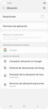 Pulsa el indicador para activar o desactivar la función.