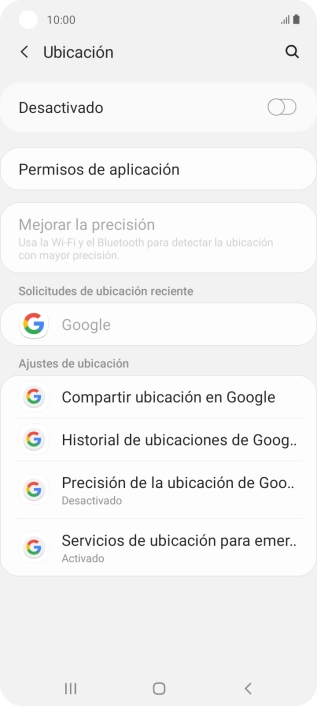 Pulsa el indicador para activar o desactivar la función.