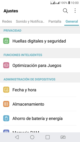 Pulsa Fecha y hora.